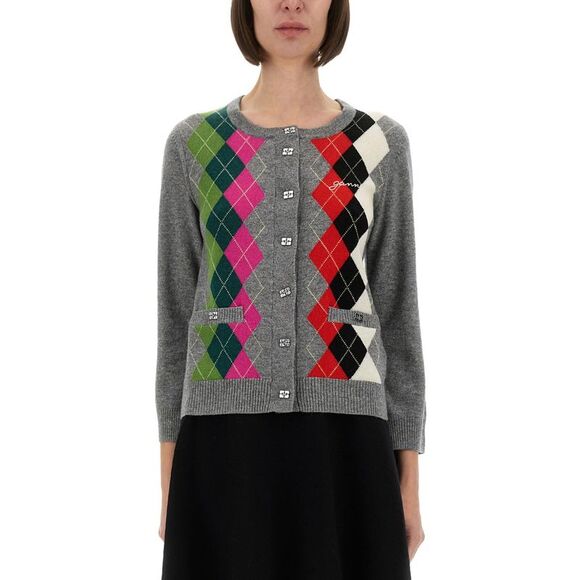 Ganni Women Jacquard Cashmere Cardigan